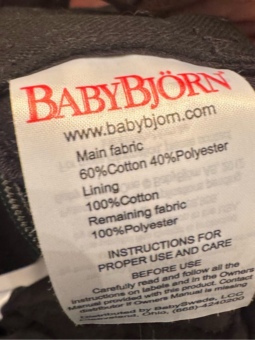 BabyBjorn Black Baby wearer - Picture 6 of 7